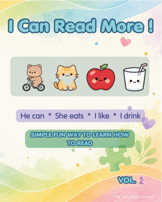I CAN READ MORE!: My Second Learning Book A fun and engaging book that helps children with autism strengthen reading, language, and communication ... everyday learning experiences.: VOL. 2